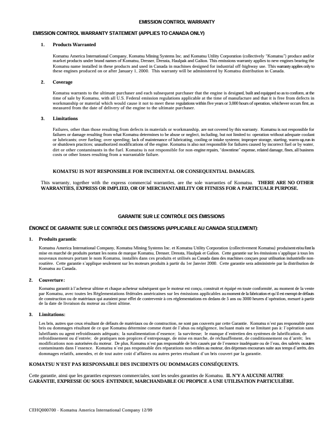 KOMATSU HD1500-5 Operation and Maintenance Manual PDF 
