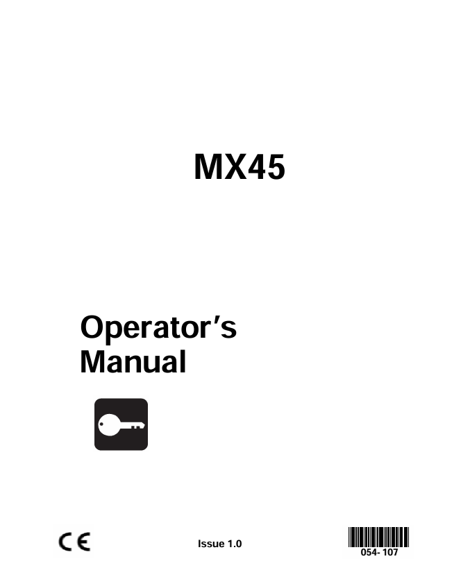 KOMATSU MX45 Operator Manual PDF Download