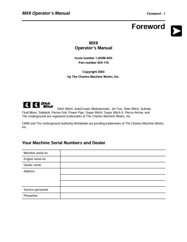 KOMATSU MX9 Operator Manual PDF – Complete Manual