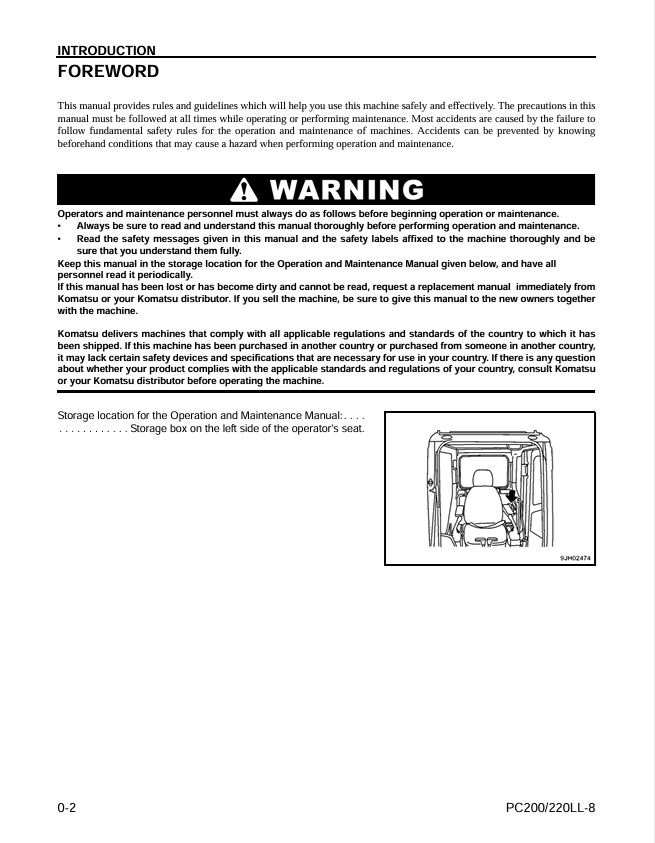 KOMATSU PC200LL-8, PC220LL-8 Logging Excavator Service Manual PDF