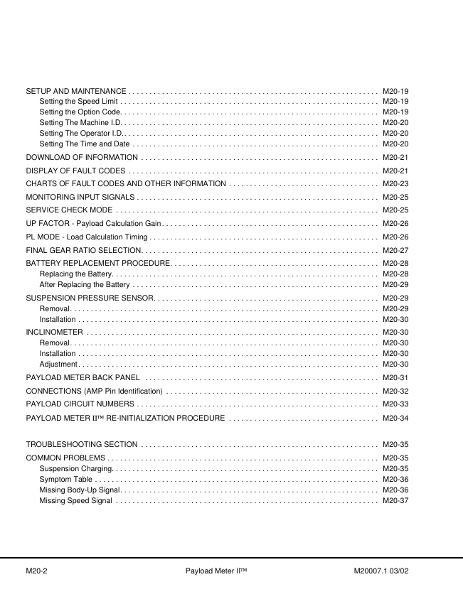 KOMATSU Payload Meter II Service & Maintenance Manual PDF