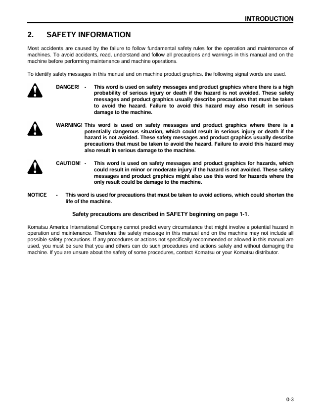 KOMATSU TD-7H, TD-8H, TD-9H Crawler Tractor Service PDF