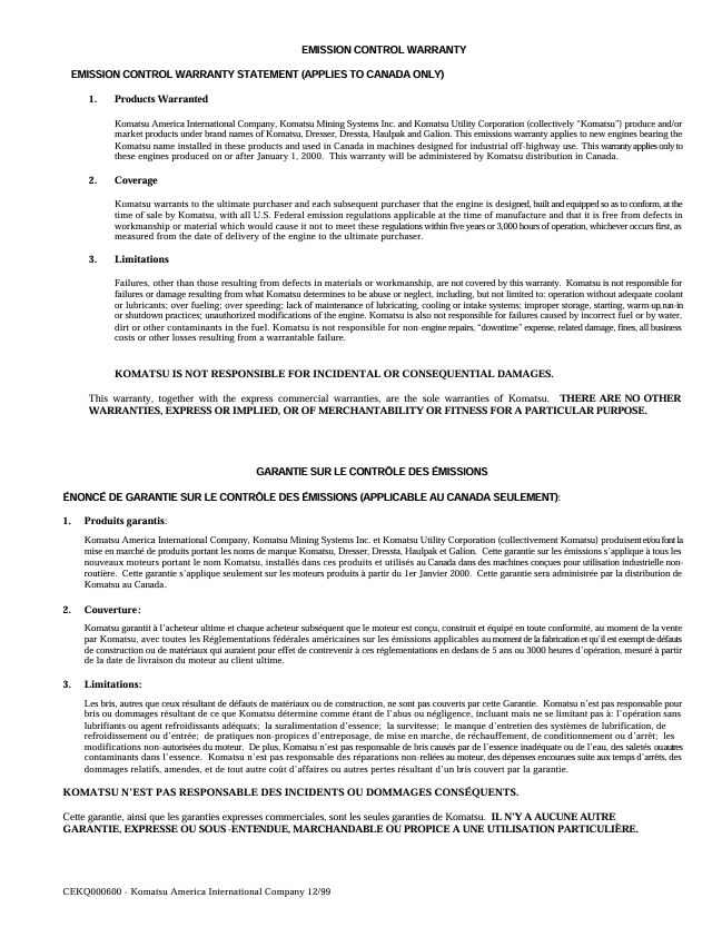 KOMATSU WA250-5L Operation and Maintenance Manual PDF Download