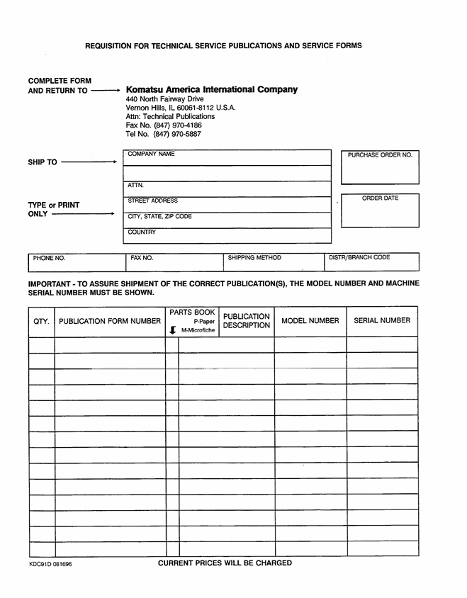 KOMATSU WA600-1 Operation and Maintenance Manual Download PDF