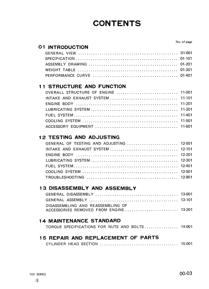 Komatsu 105 Series Engine Overhaul Guide SEBE6130A04