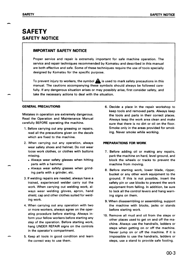 Komatsu 108-2 Series Diesel Engine Technical Shop Manual