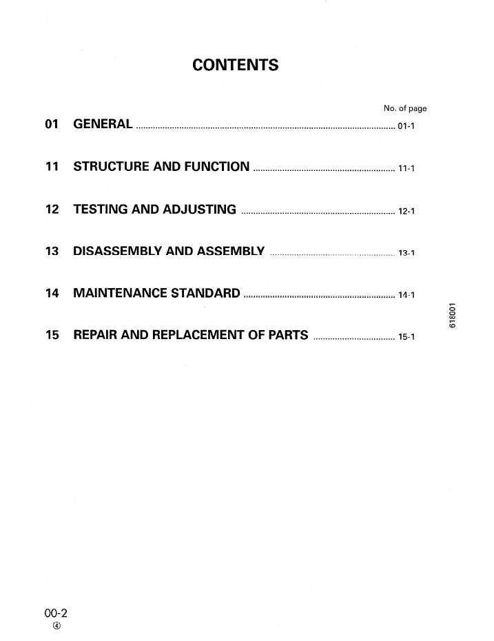 Komatsu 12V170-1 Engine Repair Manual SEBD61800104
