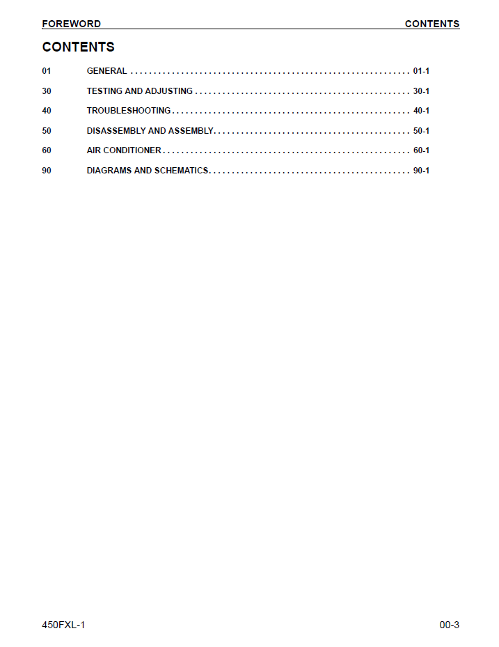 Komatsu 450FXL-1 Feller Buncher & Harvester Workshop Service Manual (CEBM023102)