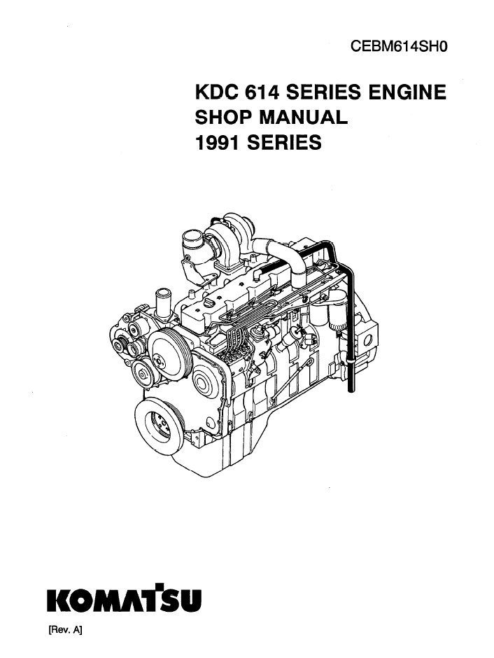 Komatsu 614 Series Engine Shop Manual CEBD614SH0 PDF