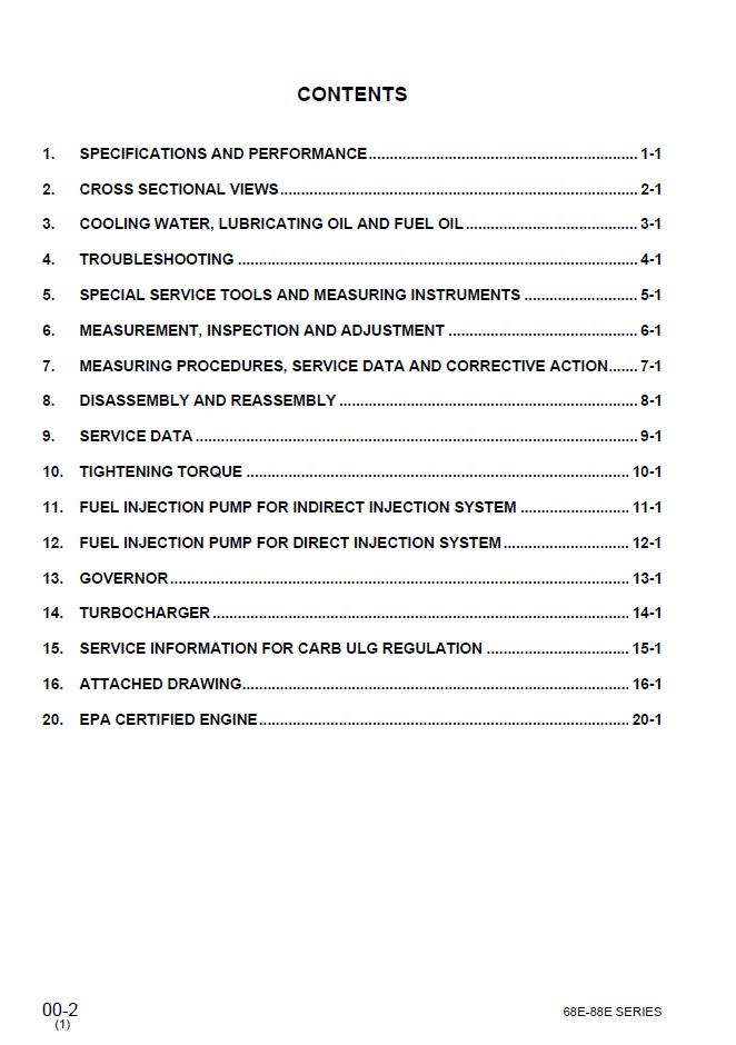 Komatsu 68E Series Diesel Engine Repair Manual SEBM011501 PDF