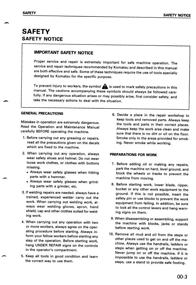 Komatsu 6D125 Series Engine Overhaul Manual SEBE61500111