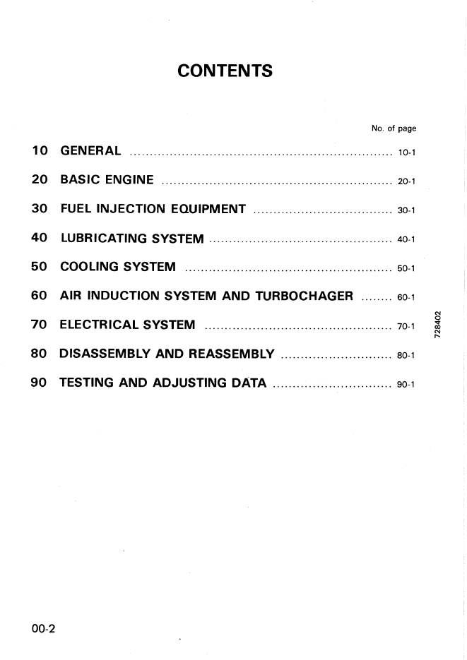 Komatsu 72-2 and 78-1 Series Diesel Engine Repair Manual SEBM002400