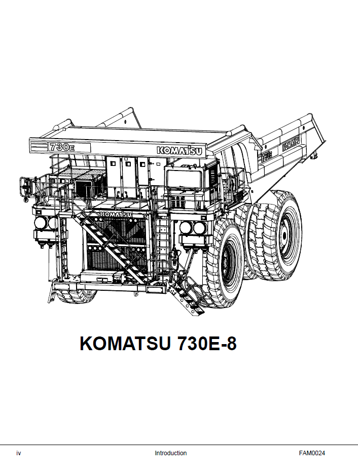 Komatsu 730E-8 Dump Truck Assembly Instructions CEAW007800