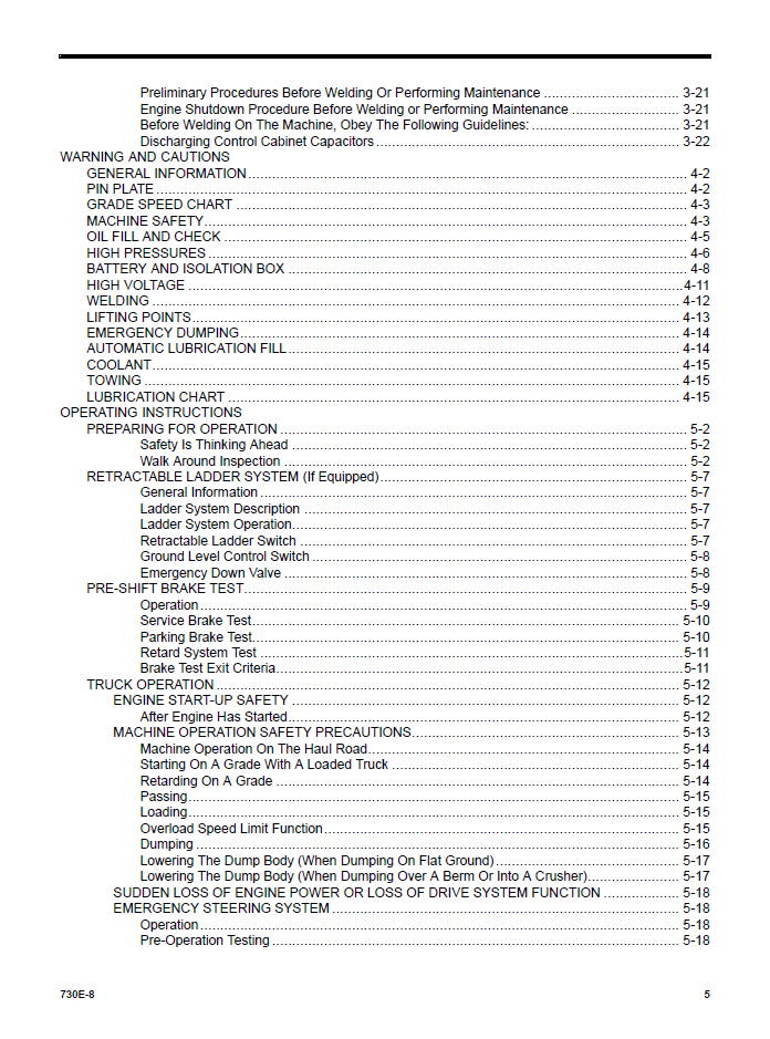 Komatsu 730E-8 Heavy-Duty Dump Truck Manual CEAM033700 PDF