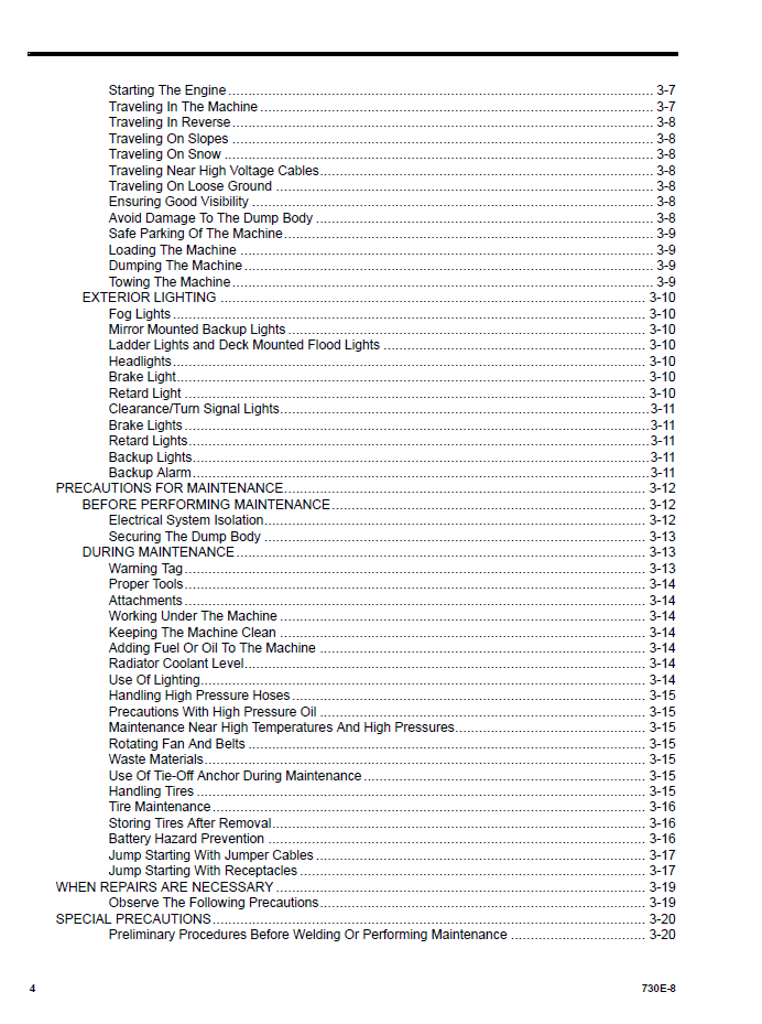 Komatsu 730E-8 Maintenance Manual CEAM027701 PDF