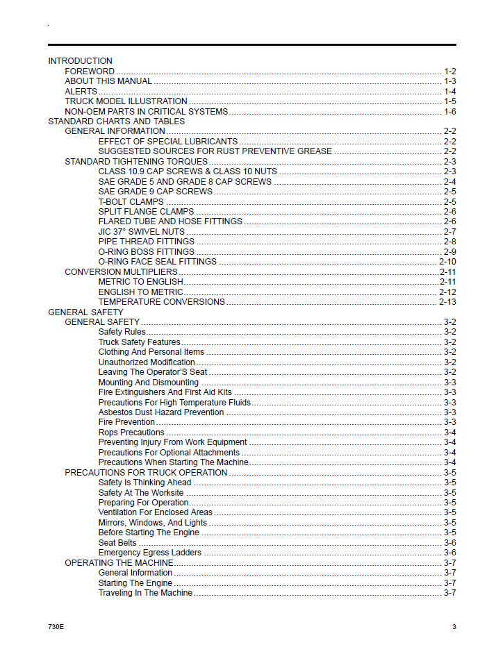 Komatsu 730E Dump Truck Maintenance Manual CEAM024802 PDF