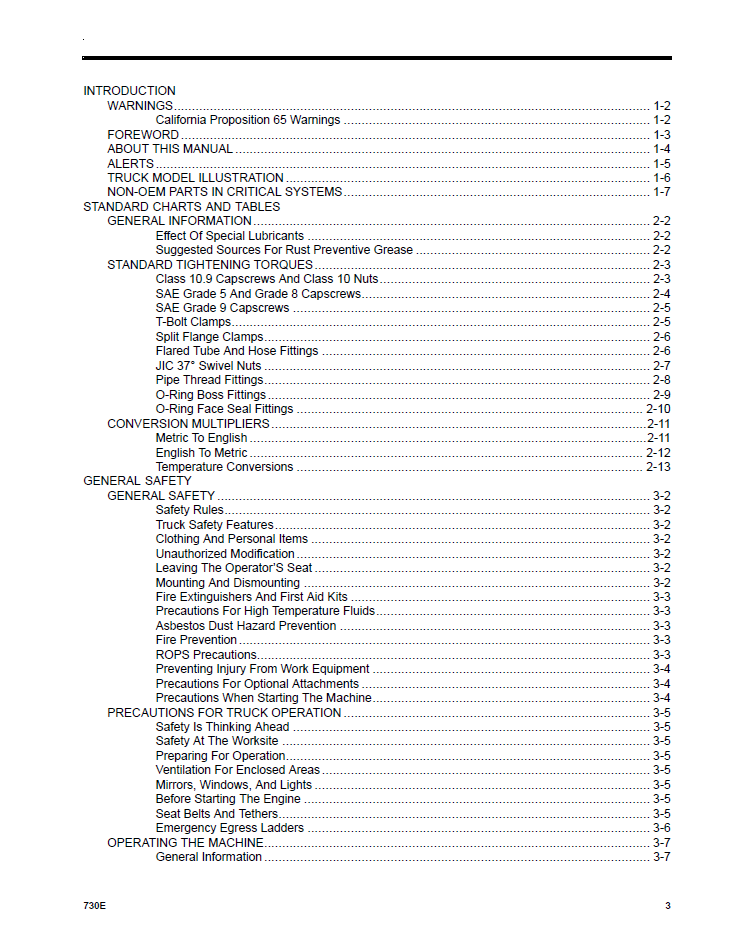 Komatsu 730E Dump Truck Maintenance Manual CEAM025902 PDF