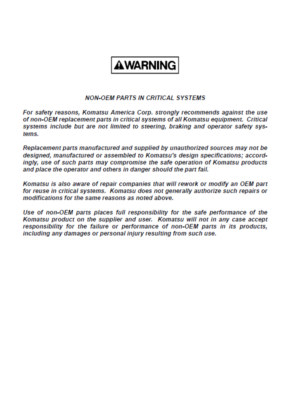 Komatsu 730E Dump Truck Repair Manual CEBM014801