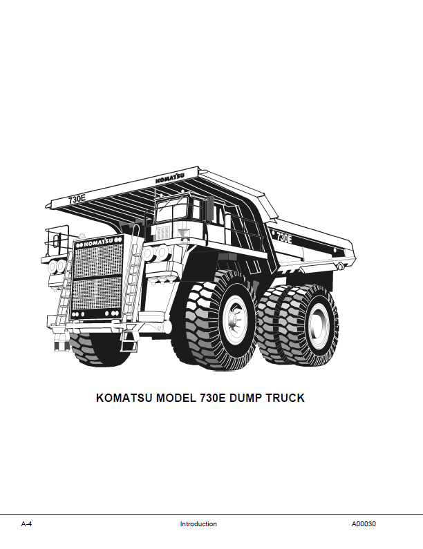 Komatsu 730E Heavy Dump Truck Repair Guide CEBD010900 PDF