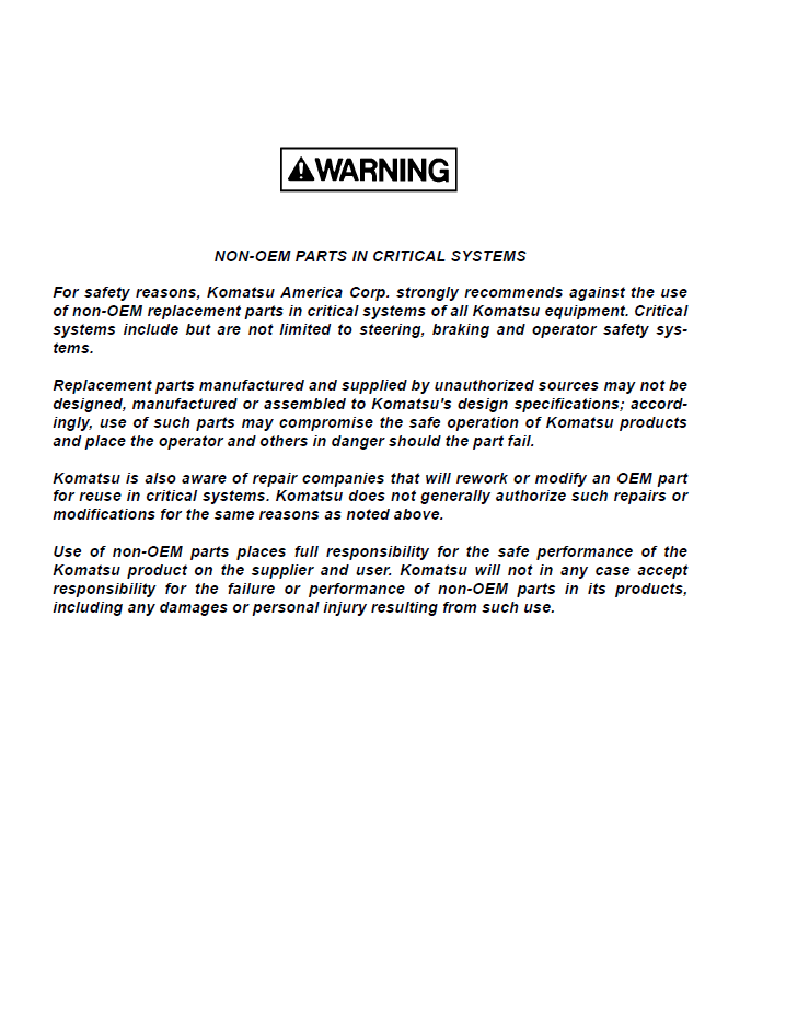 Komatsu 730E Operation & Maintenance Manual CEAM022201