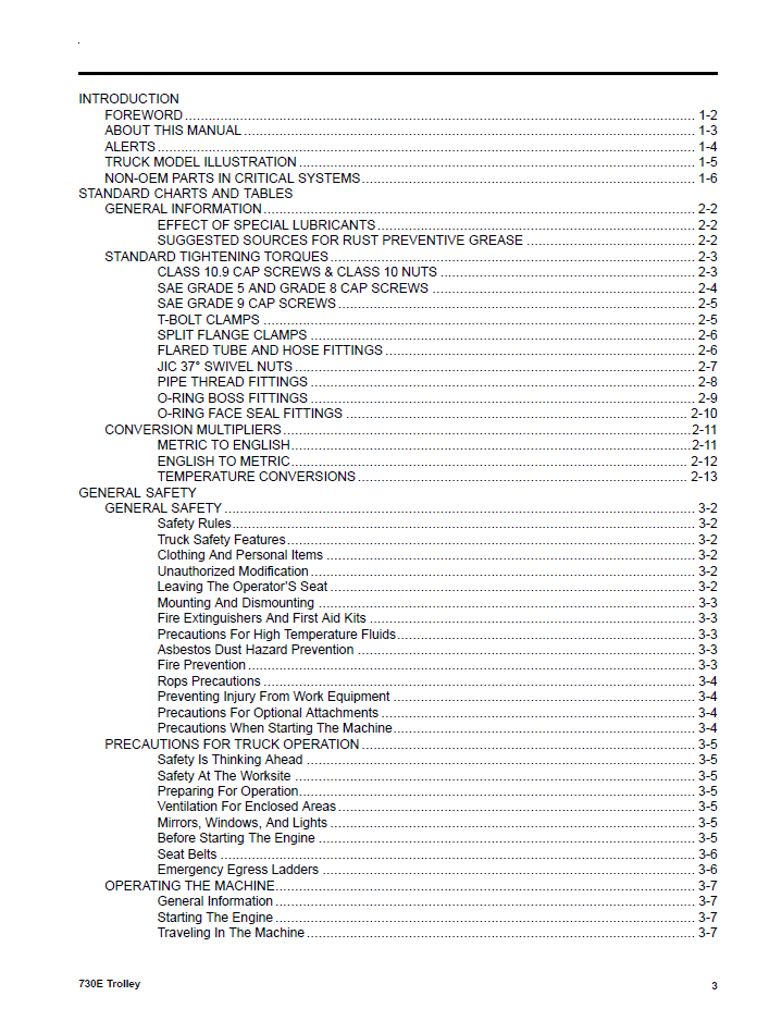 Komatsu 730E Trolley Dump Truck Maintenance Manual CEAM025201 PDF