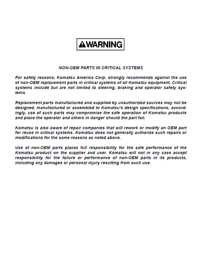 Komatsu 730E Trolley Operation & Maintenance Manual CEAM024000