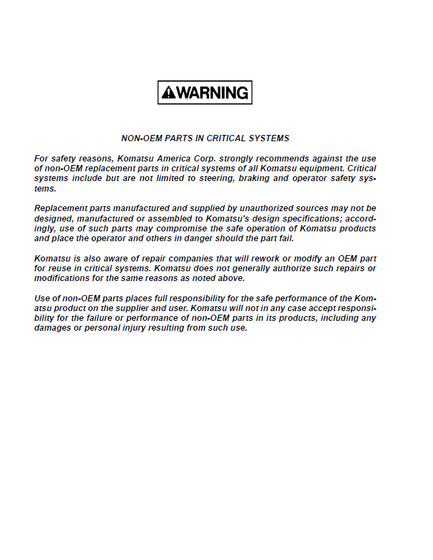 Komatsu 730E Trolley Operation & Maintenance Manual CEAM024900