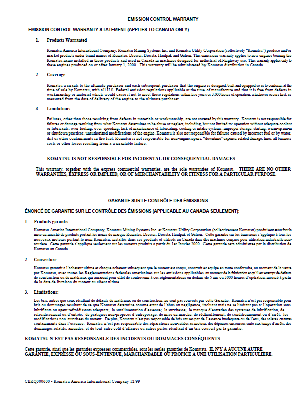 Komatsu 830B/C 850B/C 870B/C Operation Maintenance Manual PDF