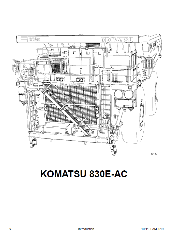 Komatsu 830E-1AC Dump Truck Assembly Instructions CEAW006803