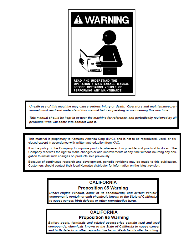 Komatsu 830E-1AC Dump Truck Maintenance Manual CEAM025001 PDF
