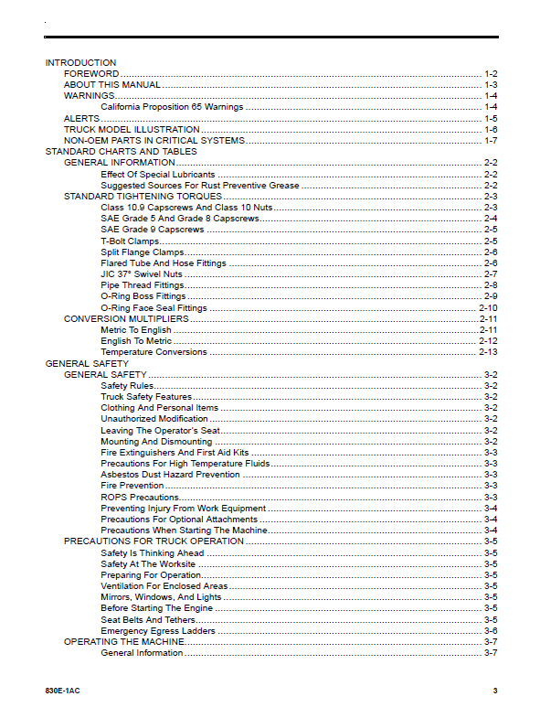 Komatsu 830E-1AC Dump Truck Manual CEAM029402 PDF