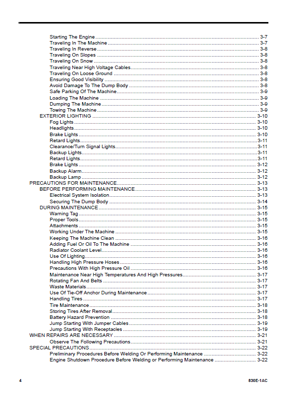 Komatsu 830E-1AC Dump Truck Manual CEAM029701 PDF