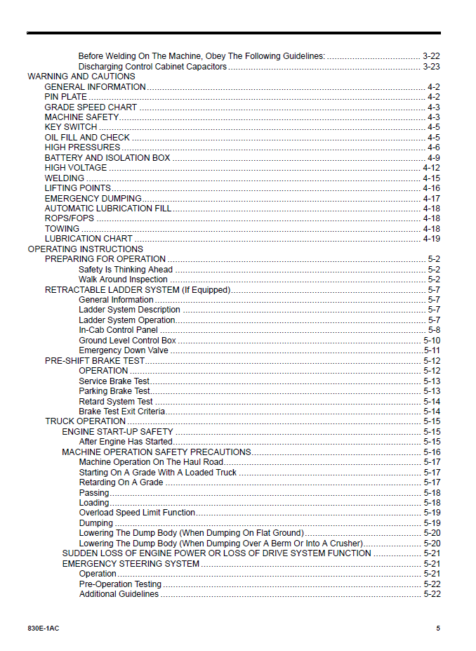 Komatsu 830E-1AC Maintenance Manual CEAM027002 PDF