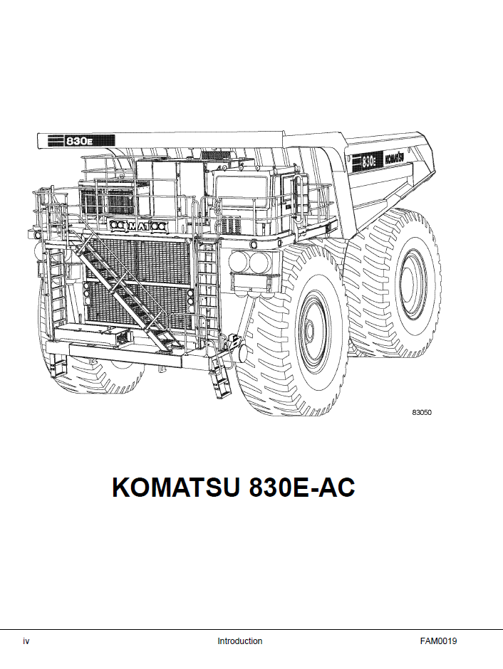 Komatsu 830E-1AC Mining Truck Field Assembly Manual CEAW006402