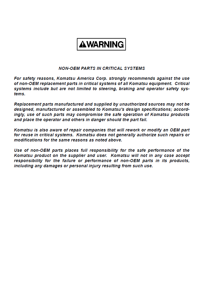 Komatsu 830E-1AC Operation & Maintenance Manual CEAM021502