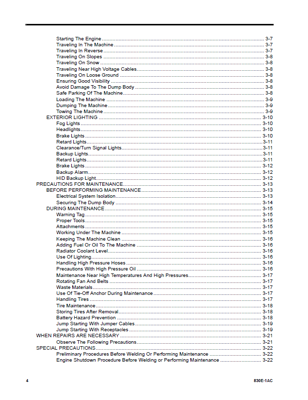Komatsu 830E-1AC Operation & Maintenance Manual CEAM024404