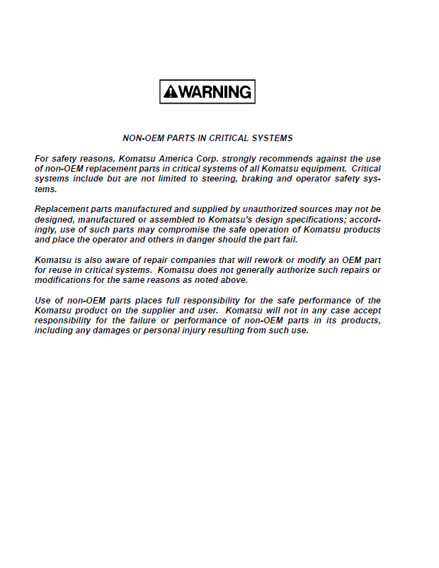 Komatsu 830E-1AC Operation & Maintenance Manual CEAM025001