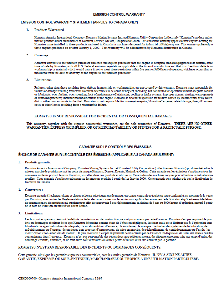 Komatsu 830E Dump Truck Maintenance Manual (CEAD010600 PDF)