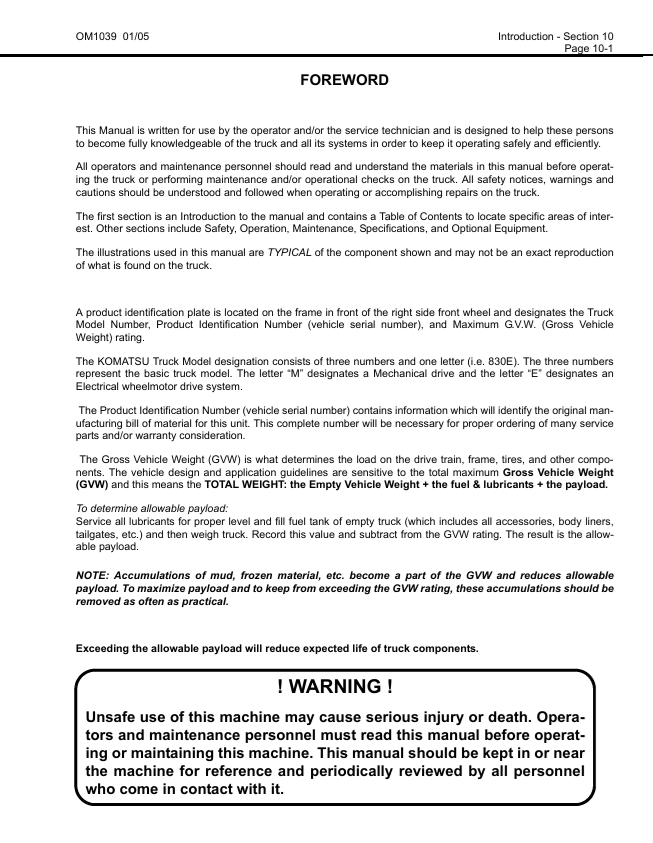 Komatsu 830E Dump Truck Repair & Maintenance Guide PDF
