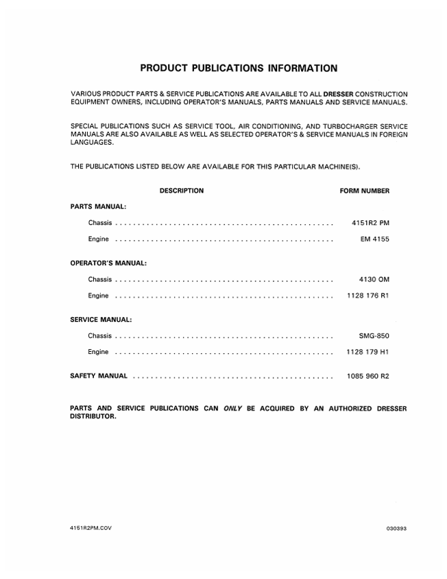 Komatsu 850 Motor Grader Parts Manual PDF Download