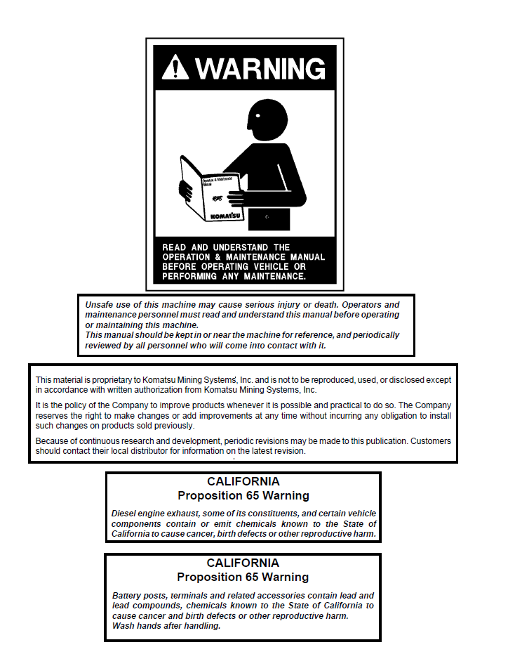 Komatsu 930E-2 Dump Truck Maintenance Manual CEAD006600