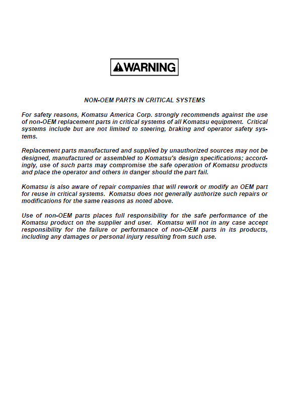 Komatsu 930E-2 Mining Truck Workshop Manual CEBD008003 PDF