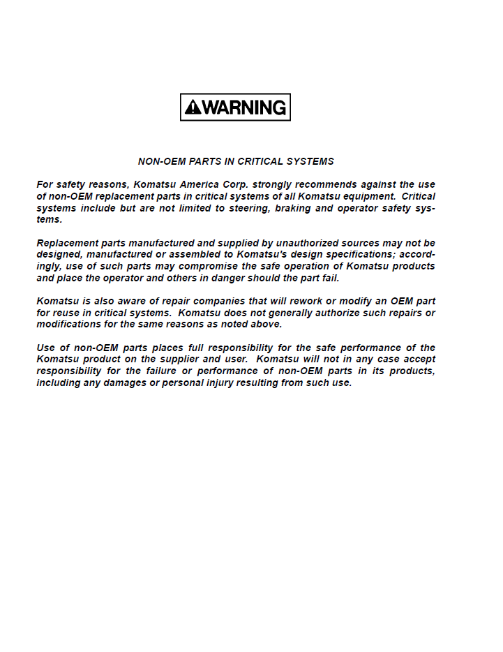 Komatsu 930E-3SE Mining Dump Truck Maintenance Manual (CEAD014001 PDF)