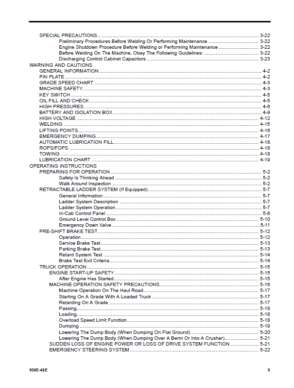 Komatsu 930E-4SE Dump Truck Manual CEAM029803 PDF