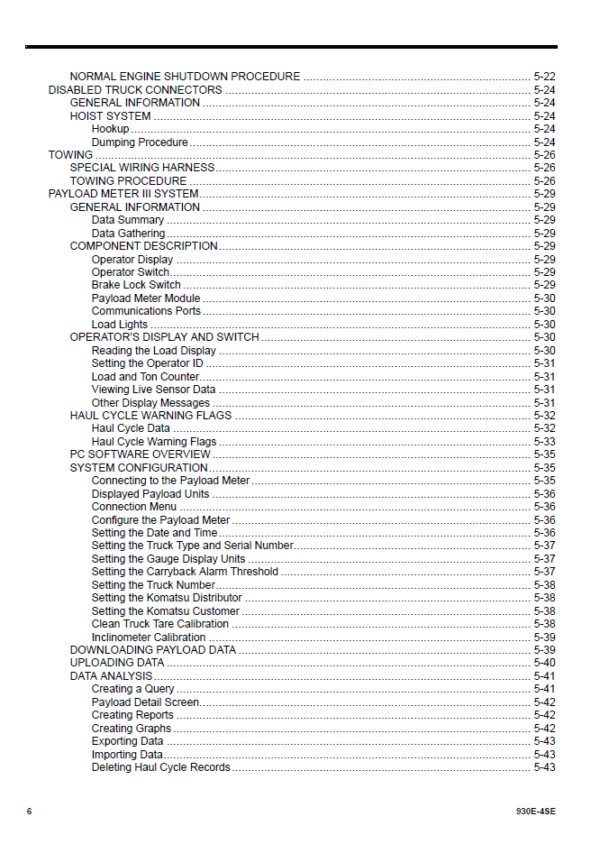 Komatsu 930E-4SE Dump Truck Service Manual CEAM024506 PDF