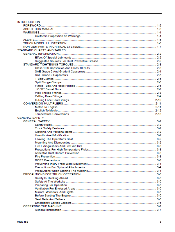 Komatsu 930E-4SE Operation Manual CEAM029803 PDF