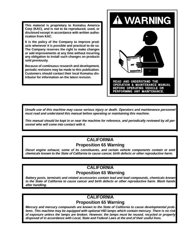 Komatsu 930E-4 Dump Truck Maintenance Manual PDF
