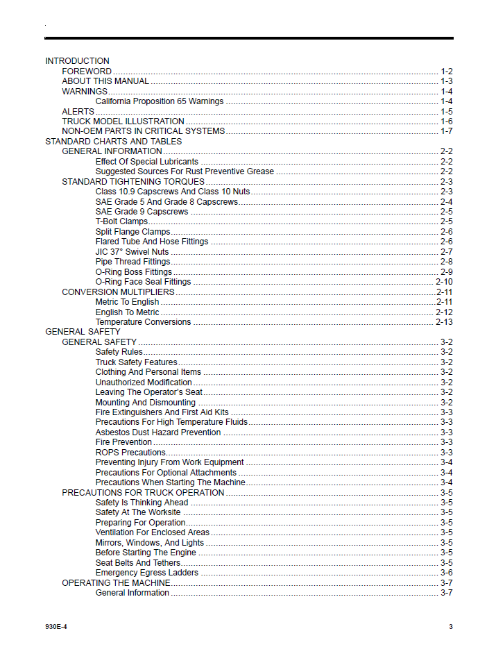 Komatsu 930E-4 Dump Truck Manual CEAM030002 PDF