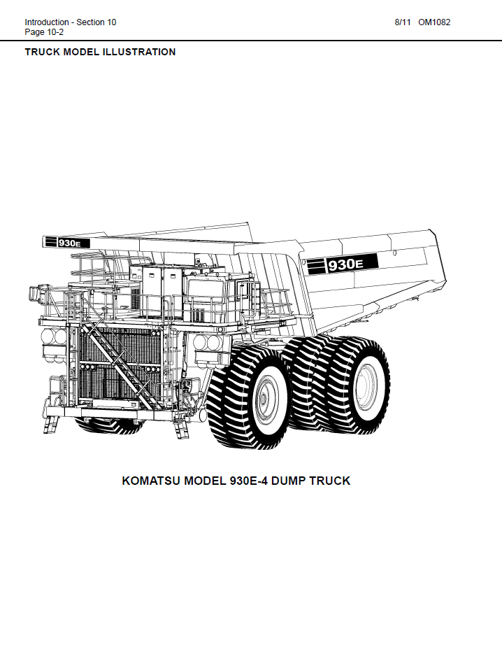 Komatsu 930E-4 Dump Truck Service Manual CEAM022602 PDF
