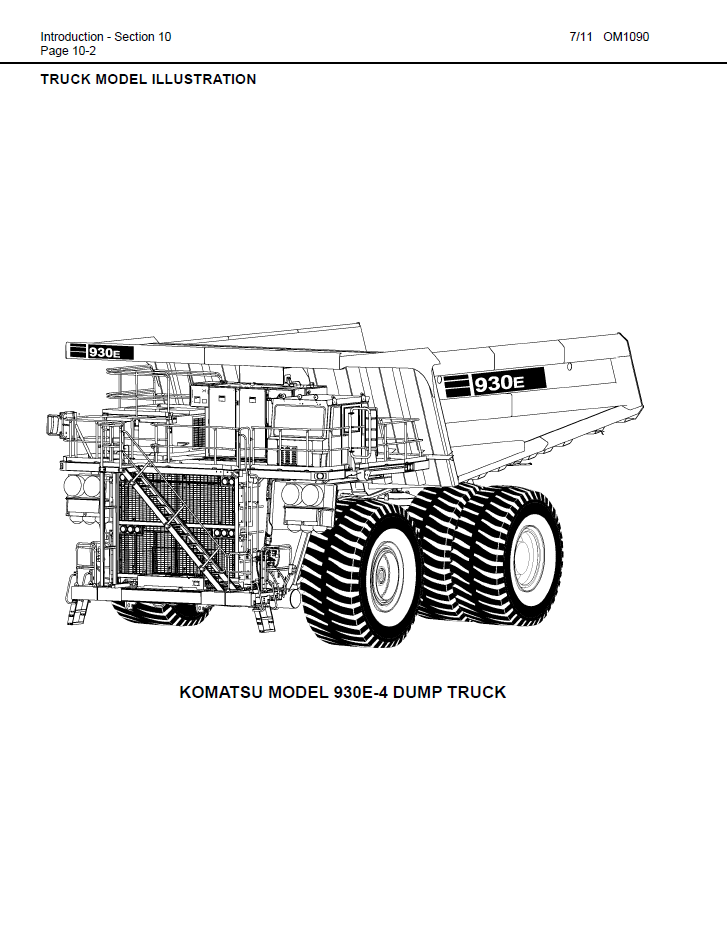 Komatsu 930E-4 Dump Truck Service Manual CEAM024302 PDF